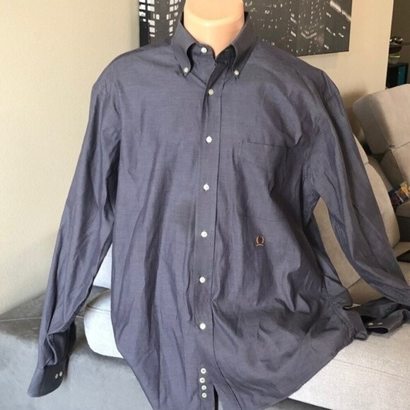 Tommy Hilfiger Solid Pattern Button Down Shirt 15 1/2 - Picture 1 of 8